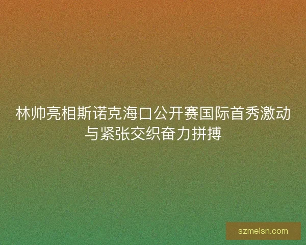 林帅亮相斯诺克海口公开赛国际首秀激动与紧张交织奋力拼搏