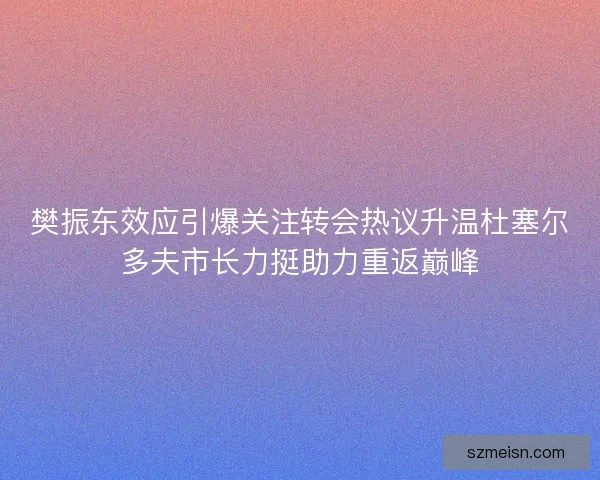 樊振东效应引爆关注转会热议升温杜塞尔多夫市长力挺助力重返巅峰