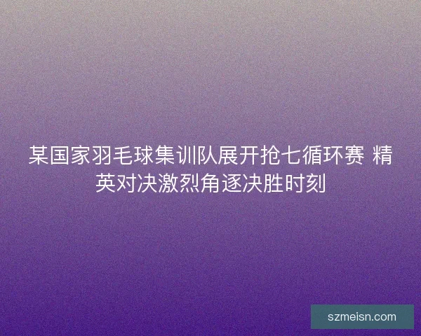 某国家羽毛球集训队展开抢七循环赛 精英对决激烈角逐决胜时刻 某国家羽毛球集训队展开抢七循环赛 精英对决激烈角逐决胜时刻